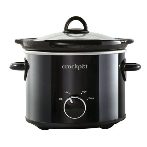 Crock-Pot 2 Quart Round Manual Slow Cooker, Black - Walmart.com - Walmart.com