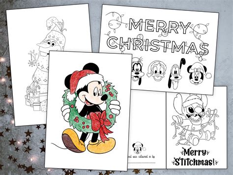 Disney Christmas Cards & Colouring Sheets – Free Printables | Mama Geek