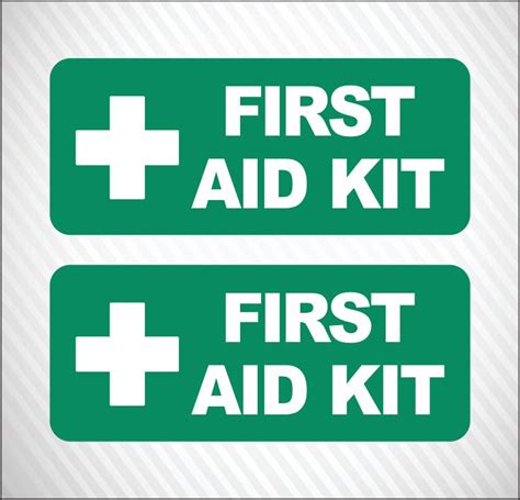 First Aid Kit Sticker Vinyl Decal Emergency Safety Label Decal