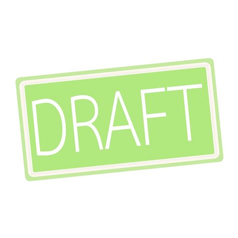 Draft White Stamp Text On Green Free Stock Photo - Public Domain Pictures