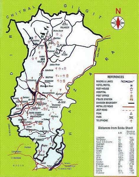 Map of District Swat Swat can be divided into two regions i.e ...