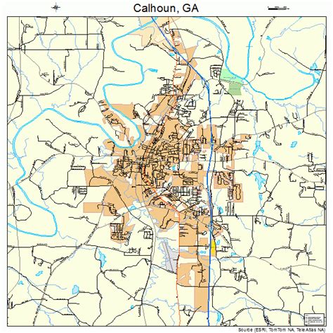 Calhoun Georgia Street Map 1312456