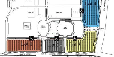 AT&T stadium parking map - AT&T parking map (Texas - USA)