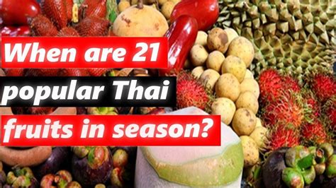 Thailand fruit season: Learn when 21 popular Thai fruits are in season ...