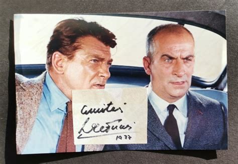 Louis De Funes, Fantomas, Signed Autograph on Paper, Autographe, Vintage 1977, Bonus - Etsy