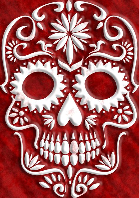 Sugar Skull Red Velvet 5 Free Stock Photo - Public Domain Pictures