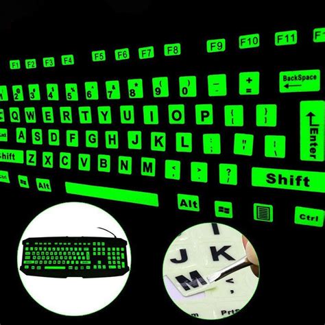 JEUFANY General Glow In The Dark English Luminous Standard Keyboard ...