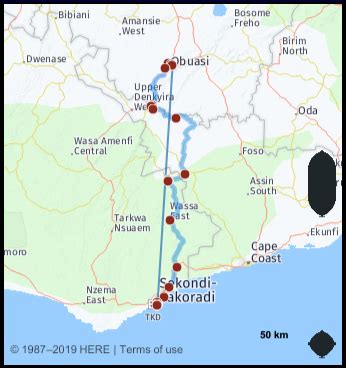 What is the distance from Takoradi Ghana to Obuasi Ghana? Google Maps ...