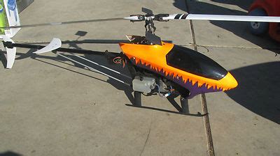 Kyosho Caliber 5 rc helicopter Almost ready to fly. Nitro OS engine ...