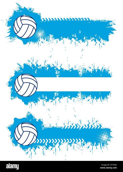 Volleyball sport blank banners or posters templates with volleyball ...