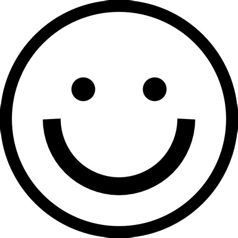 Black and White Smiley transparent PNG - StickPNG