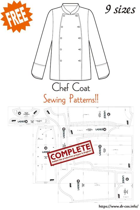 Chef Coat Free Sewing Patterns for Children and Adults