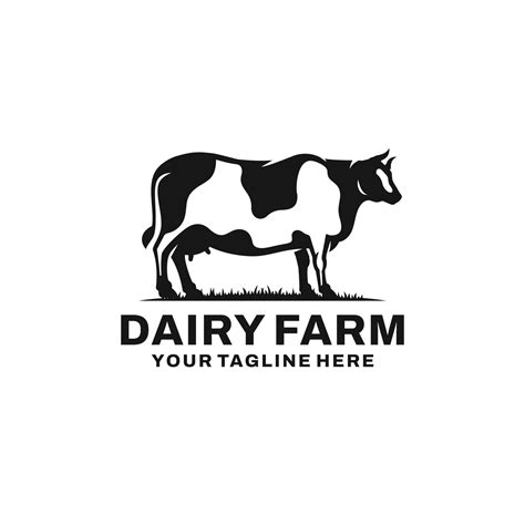 Dairy farm logo design vector. Cow logo 11874822 Vector Art at Vecteezy