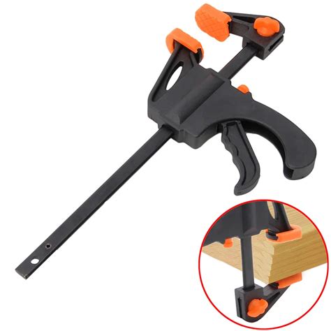 4 Inch Woodworking F Clamp Bar Clamp Quick Ratchet Release Speed Squeeze DIY Hand Tools-in ...