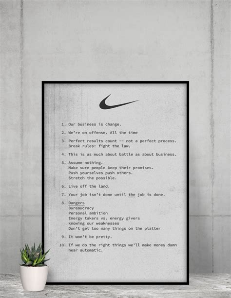 Nike Principles Poster From the Movie Air / Sneaker Poster / - Etsy