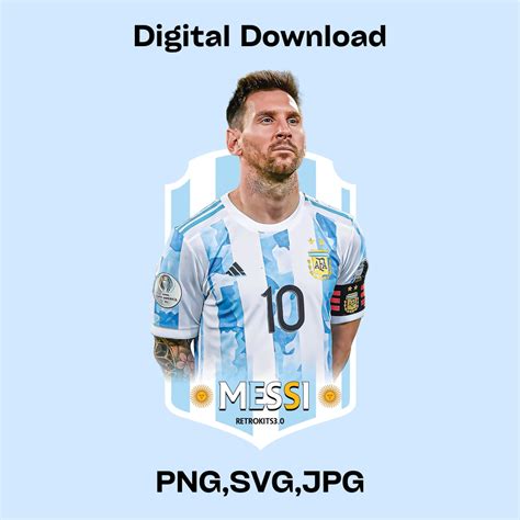 Messi Argentina Logo PNG,SVG,JPG High Quality, Sticker Print, Instant ...