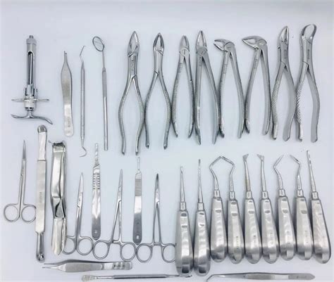 Set Of 32 Pieces Oral Dental Extraction Surgery Extracting Elevators ...