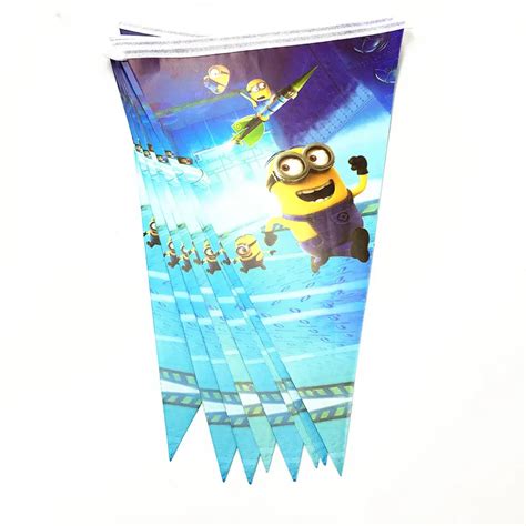 1pcs Minions banner baby shower party supplies minions paper banner happy birthday party ...