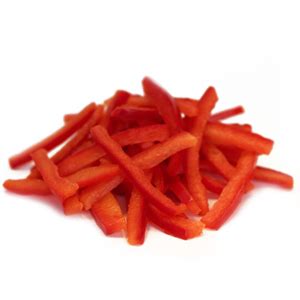 Capsicum Red Julienne 6mm 1 kg - Chefs Pantry