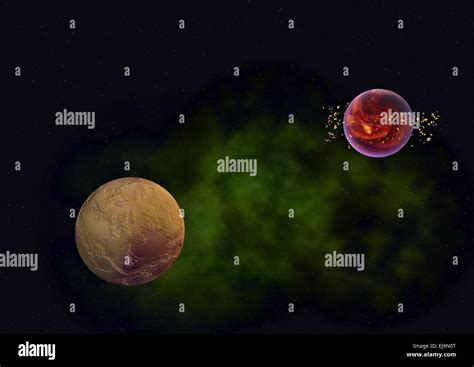 Far-out planets in a space Stock Photo - Alamy