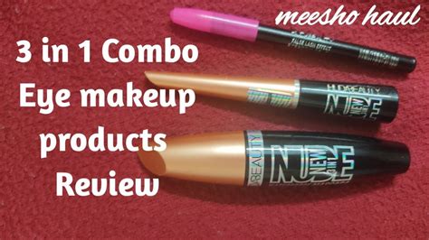 Meesho Haul/ 3 in 1 combo eye makeup products review/Waterproof makeup products???/ Malayalam ...