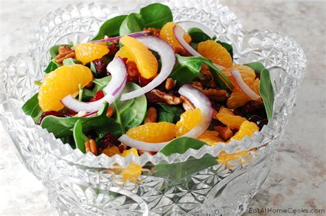 spinach salad with mandarin oranges and walnuts