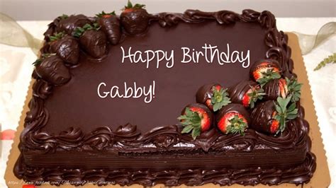 Happy Birthday Gabby! - Cake - Greetings Cards for Birthday for Gabby - messageswishesgreetings.com