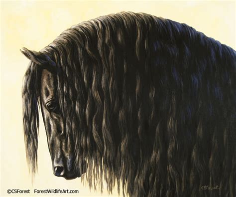 Crista Forest's Animals & Art: Friesian Horse Painting Finished