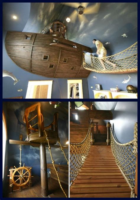 PIRATE SHIP BEDROOM ~ for our son ♥ | Dream house ideas bedrooms, Cool ...