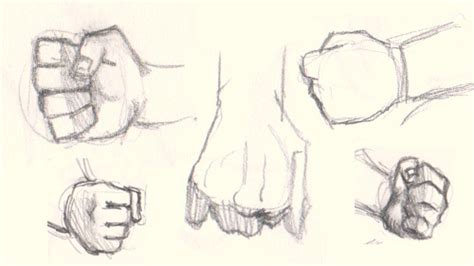 How to draw fist hand 5 different ways ~ DRAWING AND PAINT