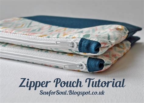 Zipper Pouch with Matching End Tabs and Contrast Panel | AllFreeSewing.com