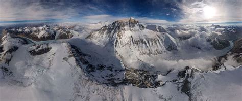 High-altitude drone captures rare view of Mount Everest | Everest, Mount everest, National ...