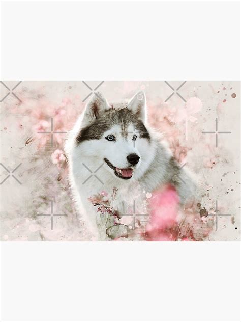 "Husky dog watercolor " Poster for Sale by soummuss | Redbubble