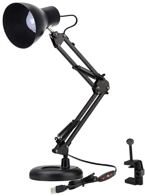 PowerKing USB Architect Task Lamp,Adjustable Swing Arm Desk Lamp with Clamp,Classic Desk Lamp ...