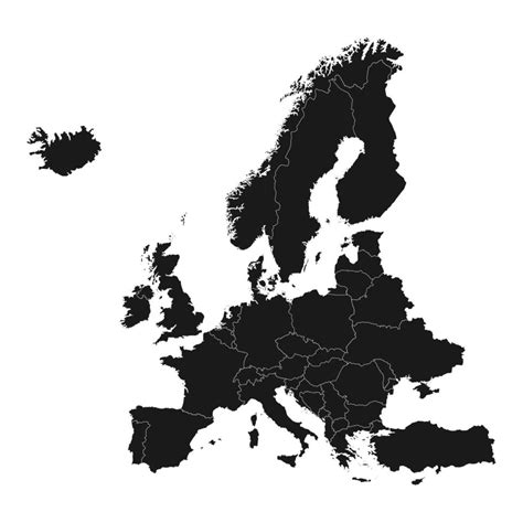 High quality map of Europe with borders of the regions 3798229 Vector Art at Vecteezy