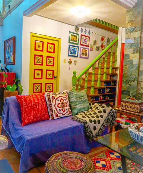 Colorful living space @happynest in the tropics | Colourful living room decor, Beautiful houses ...