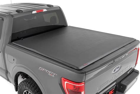 Amazon.com: Rough Country Soft Roll-Up Truck Bed Cover, F150 Truck ...