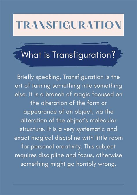 Transfiguration Lesson 1 | Summary | Harry Potter Amino