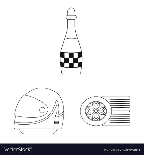 Design of car and rally logo set Royalty Free Vector Image