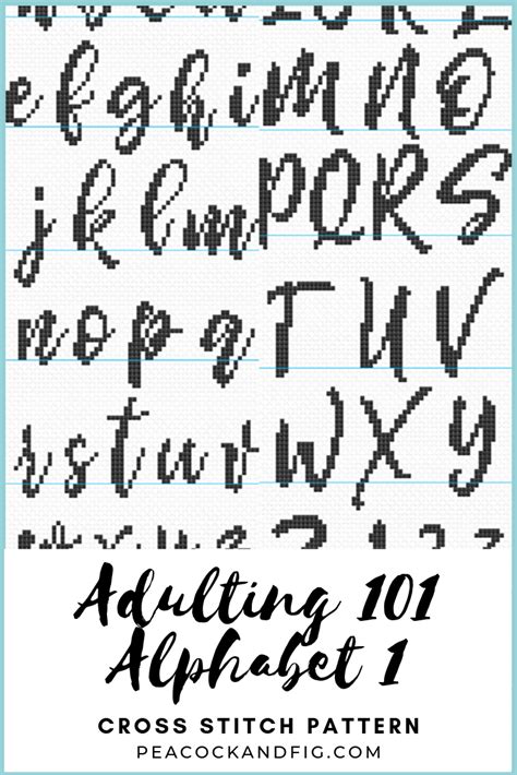 Kits & How To Craft Supplies & Tools Cross stitch alphabet pattern ...