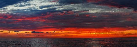 Black Sea, sunset, clouds HD Wallpaper