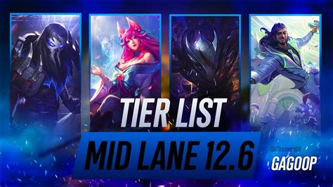 TIER LIST LOL 2022 [PARCHE 12.6] | MEJORES CAMPEONES MID del META ACTUAL S12 | GUÍA LOL #GagoOP ...