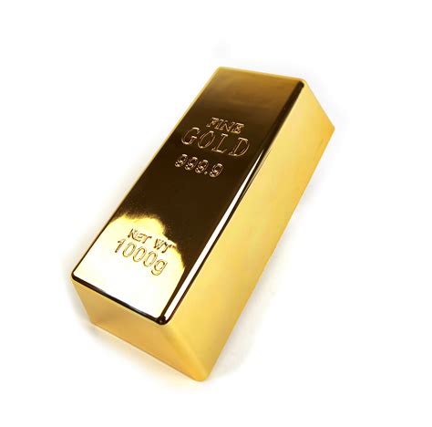 Gold Bar Paperweight Or Doorstop 1Kg Bullion Bar | Pink Cat Shop