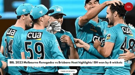 BBL 2023 Melbourne Renegades vs Brisbane Heat highlights | BH won by 6 ...