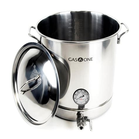 Gas One Brew Kettle 40 qt. Stainless Steel Stock Pot | Brewing supplies, Beer brewing, Home brewing