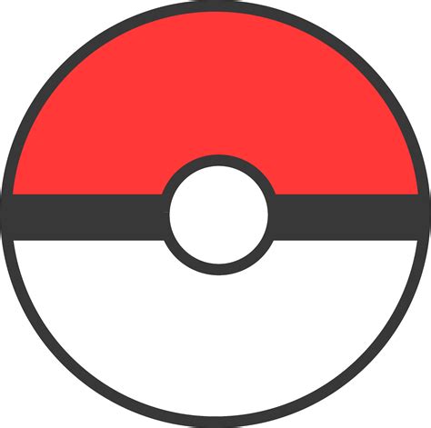 Pokemon Red and White Ball Logo - LogoDix