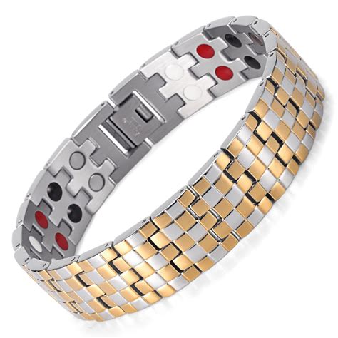 Stainless Steel Mens Magnetic Bracelets for Arthritis Pain Relief ...