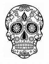 Sugar Skull Coloring Page  Home sketch template