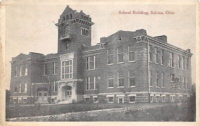 E49/ Sabina Ohio Postcard 1919 School Building Clinton County ...