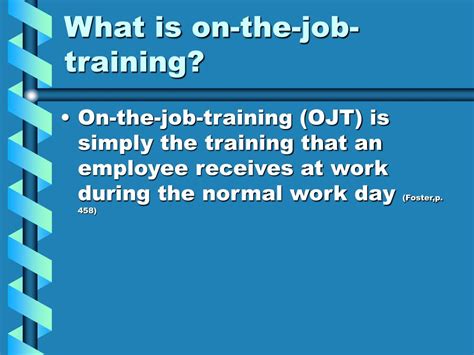 PPT - On The Job Training PowerPoint Presentation, free download - ID:4661071